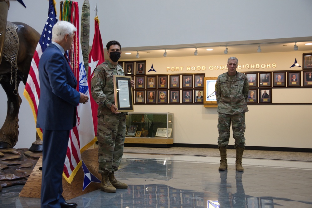 Sgt. David J. Chambers receives Congressional Record