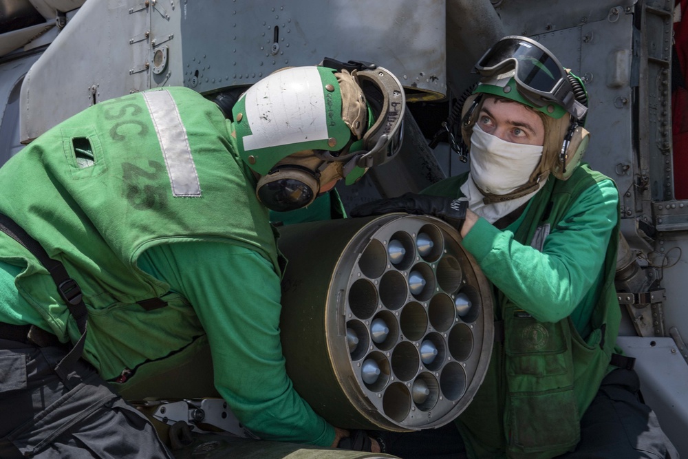 USS America (LHA 6) Conducts Missile Onload