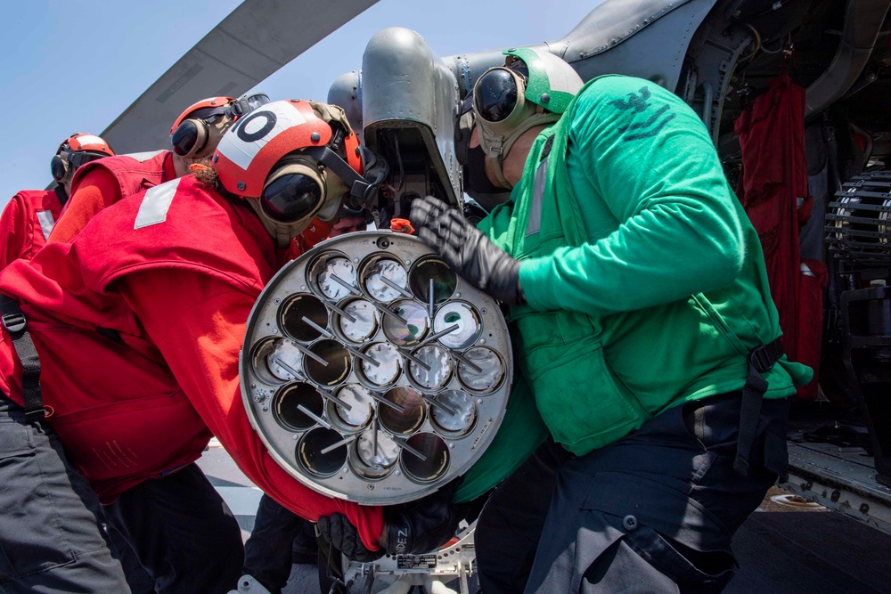 USS America (LHA 6) Conducts Missile Onload