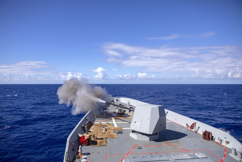 HMAS Hobart Gunnery Exercise on RIMPAC
