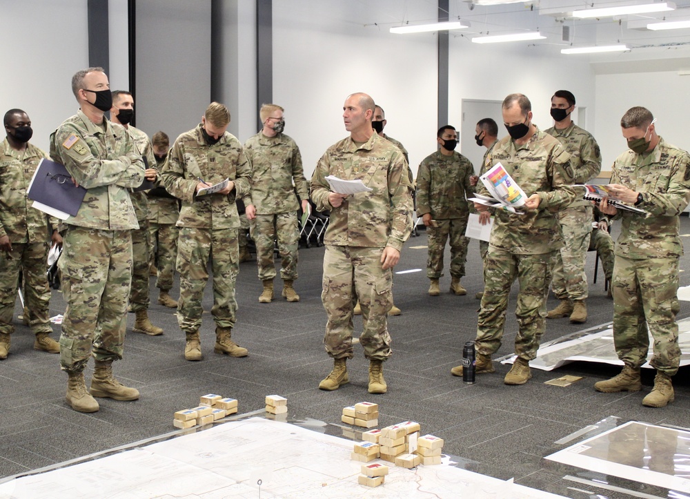 SFAB leaders participate in combined arms rehearsal at JBLM