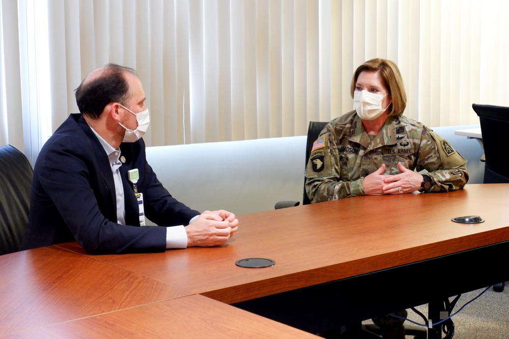 US Army North leaders visit Dameron, Lodi hospitals in California