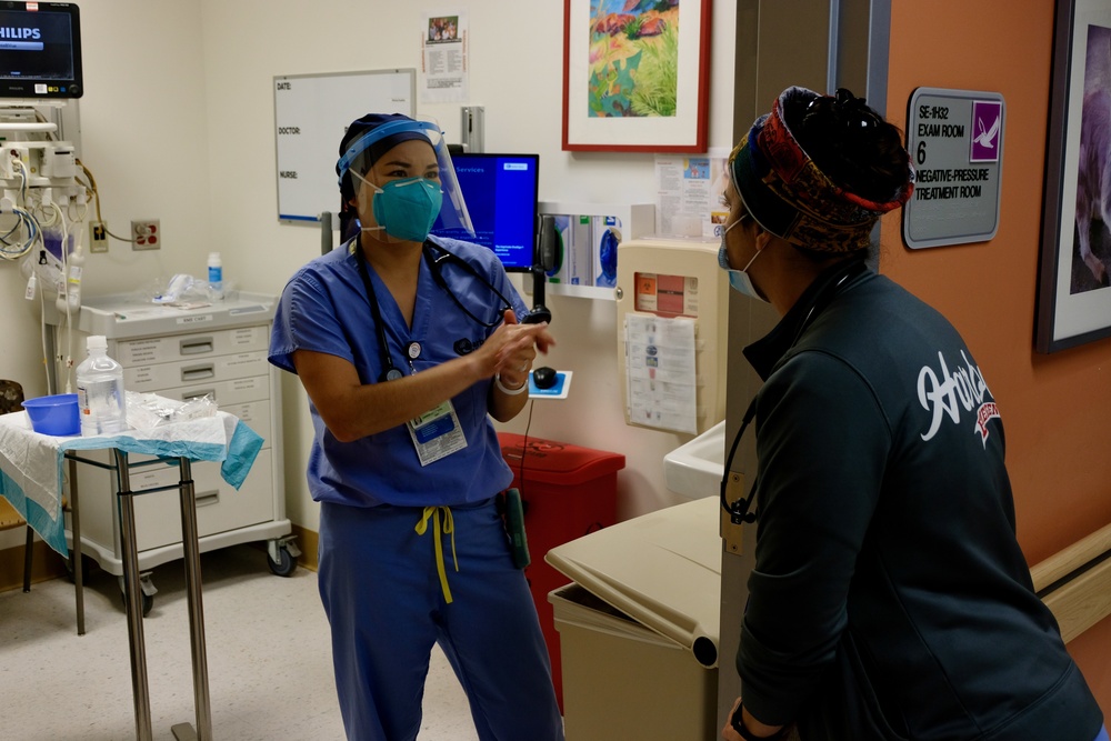 US Air Force medical professionals provide care at Harbor-University of California Los Angeles Medical Center