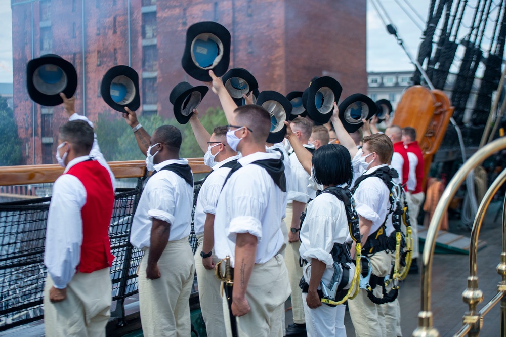 USS Constitution reenacts battle with HMS Guerriere