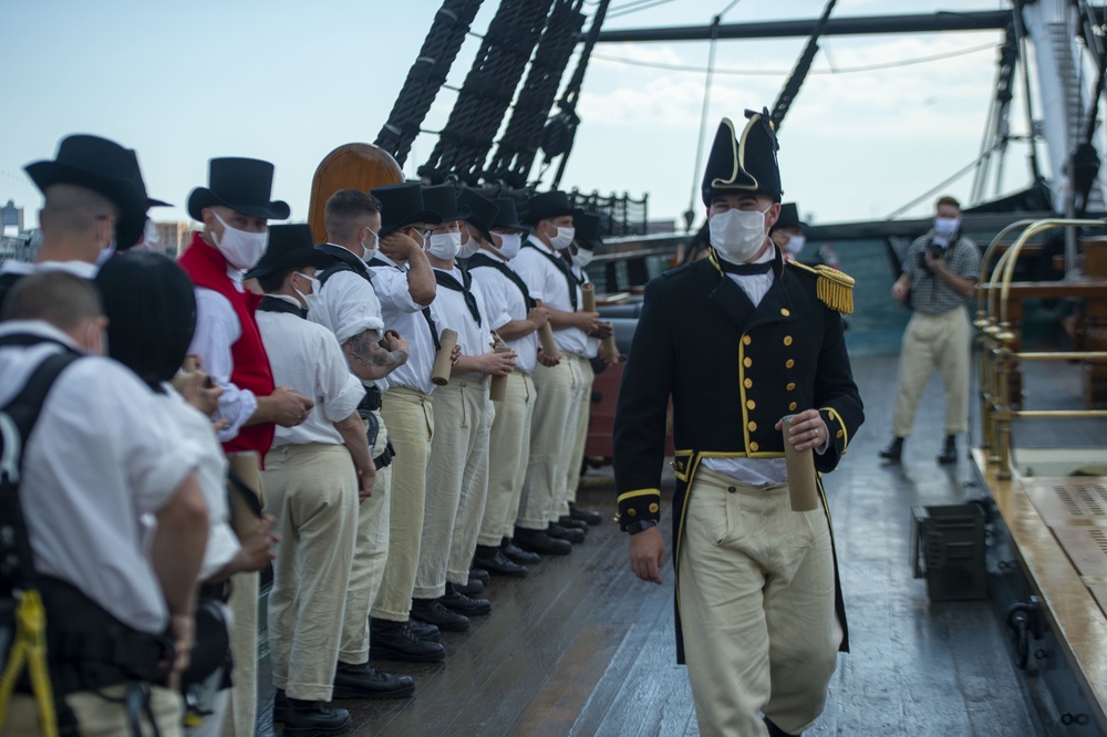 USS Constitution reenacts battle with HMS Guerriere