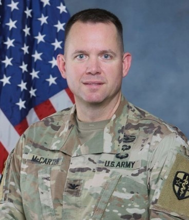 Col. Jeffrey McCarter relinquishes command of the 1st Medical Training Brigade