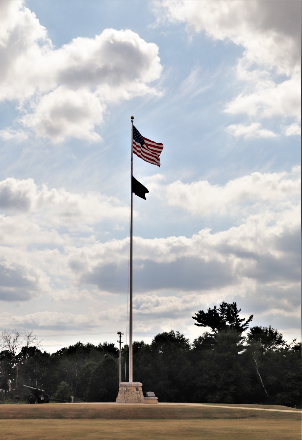 American Flag and Fort McCoy