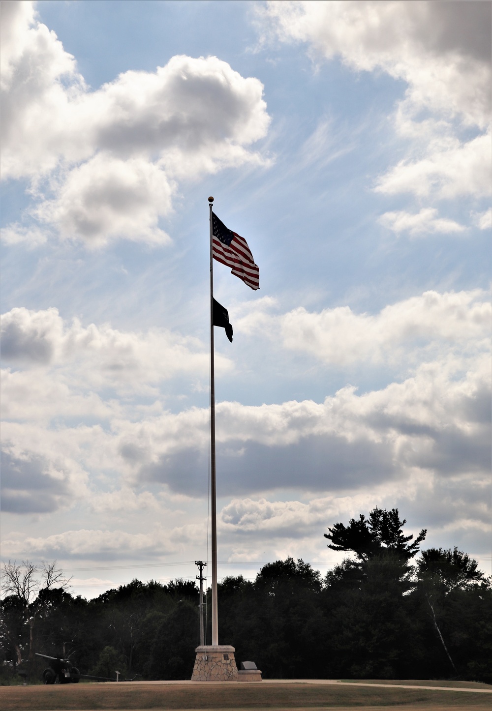 American Flag and Fort McCoy