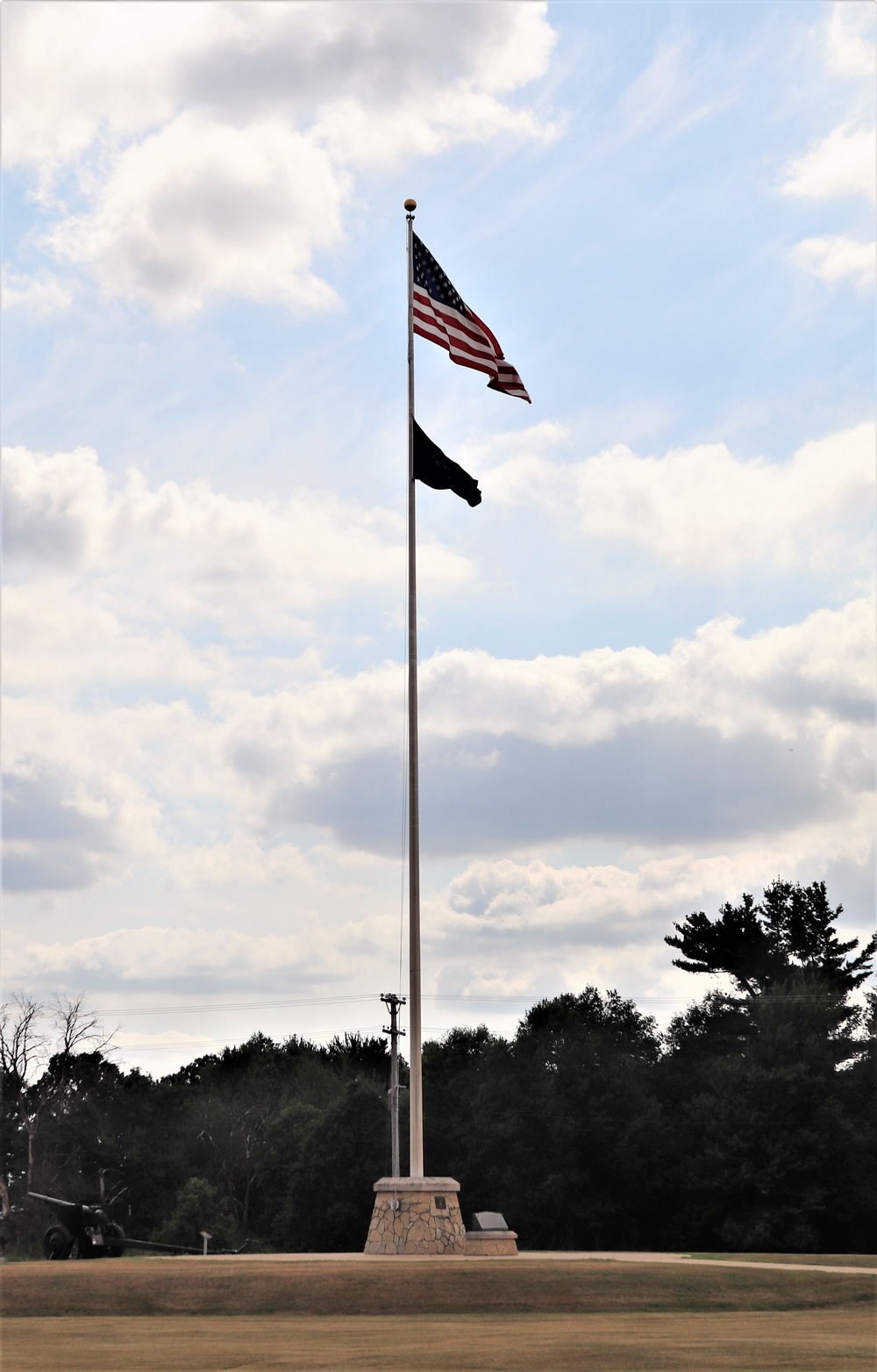 American Flag and Fort McCoy