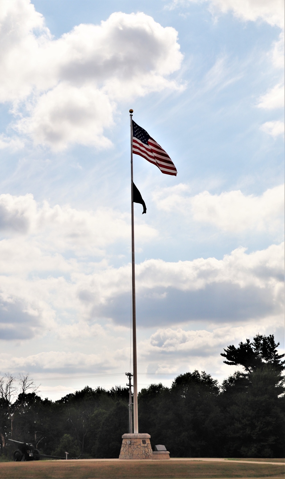 American Flag and Fort McCoy