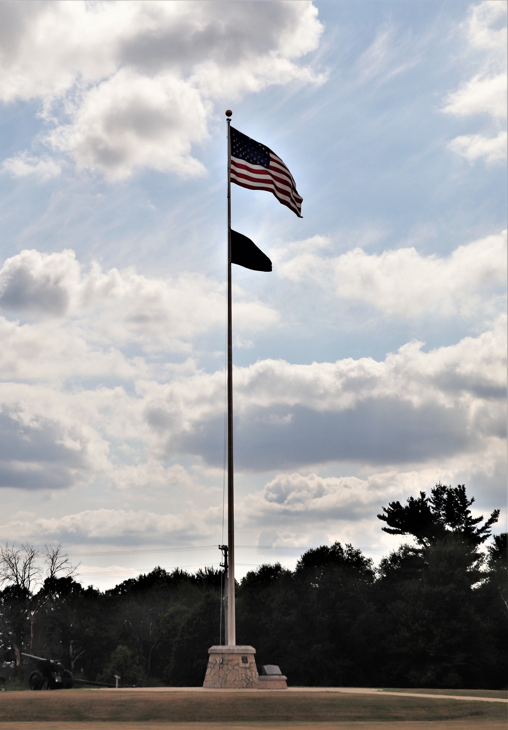 American Flag and Fort McCoy