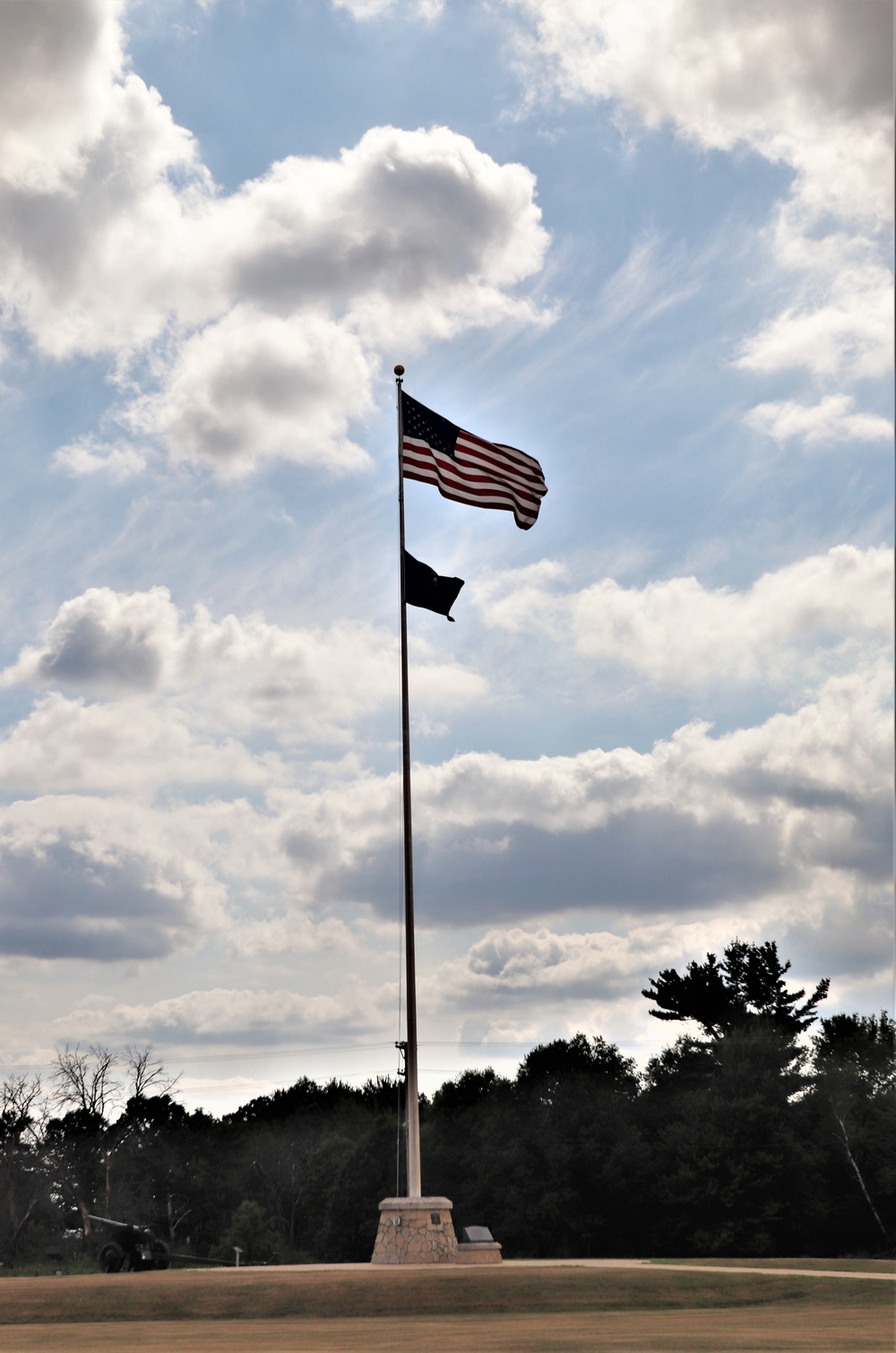 American Flag and Fort McCoy