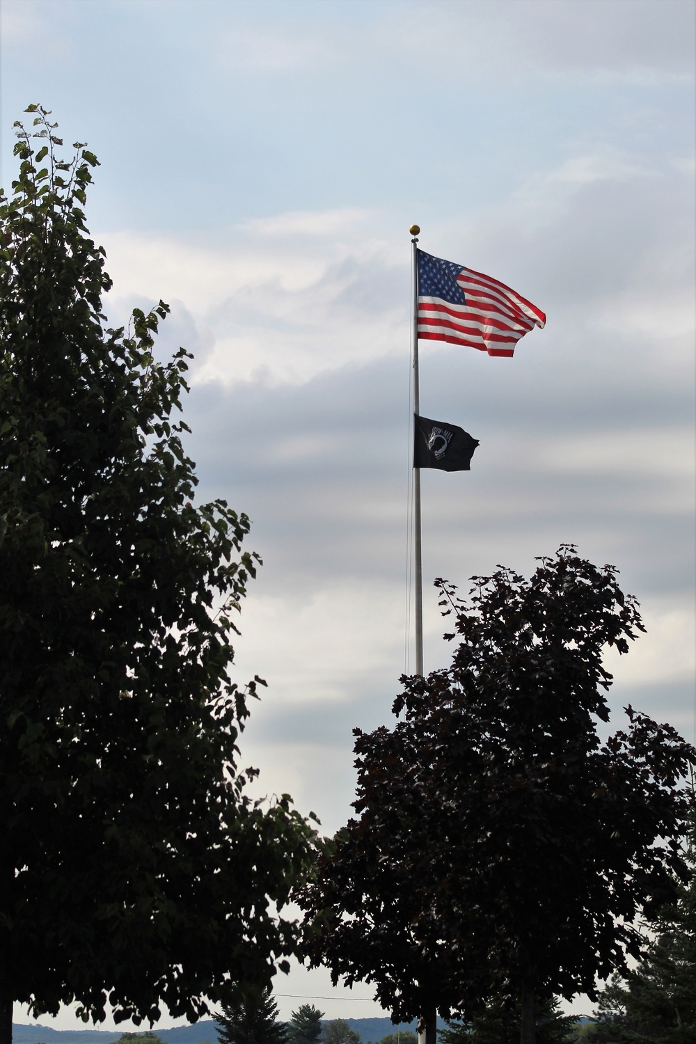 American Flag and Fort McCoy