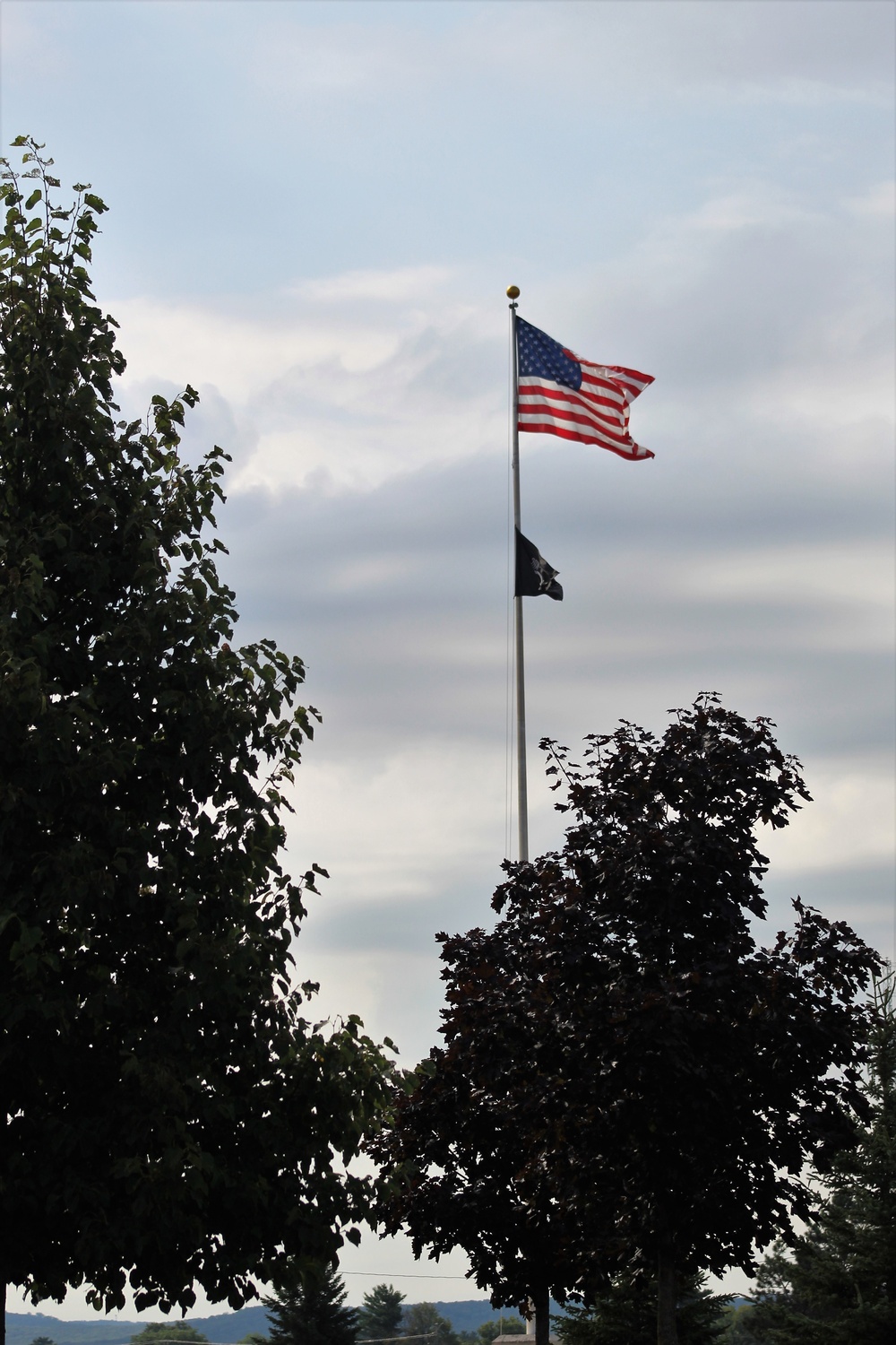 American Flag and Fort McCoy