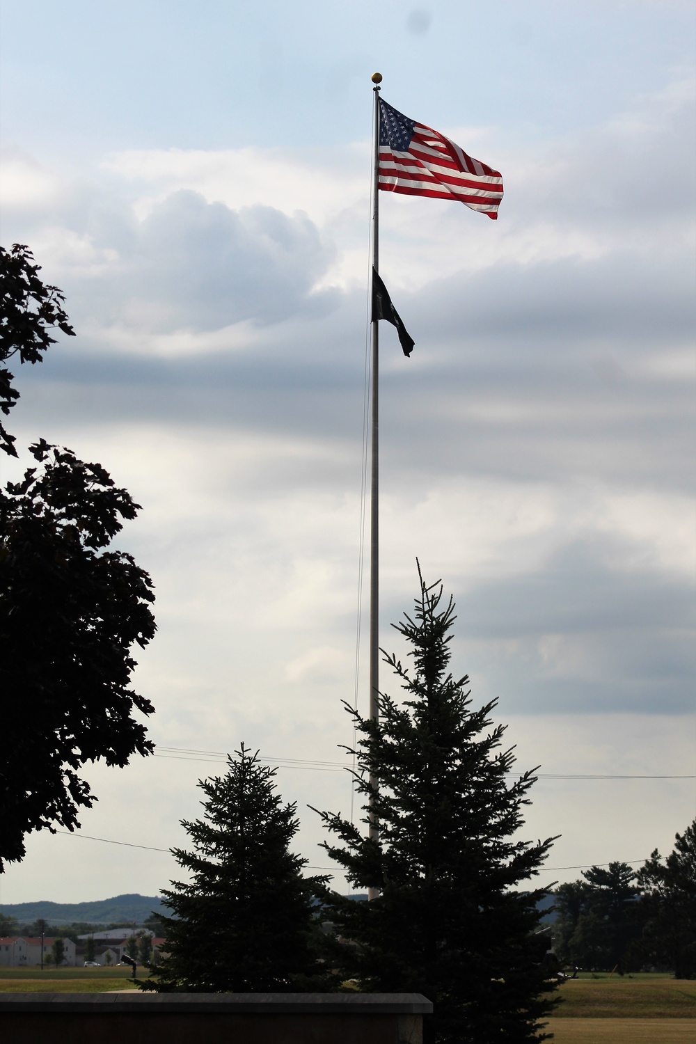 American Flag and Fort McCoy