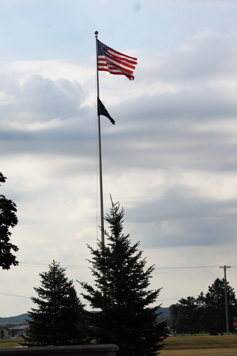 American Flag and Fort McCoy