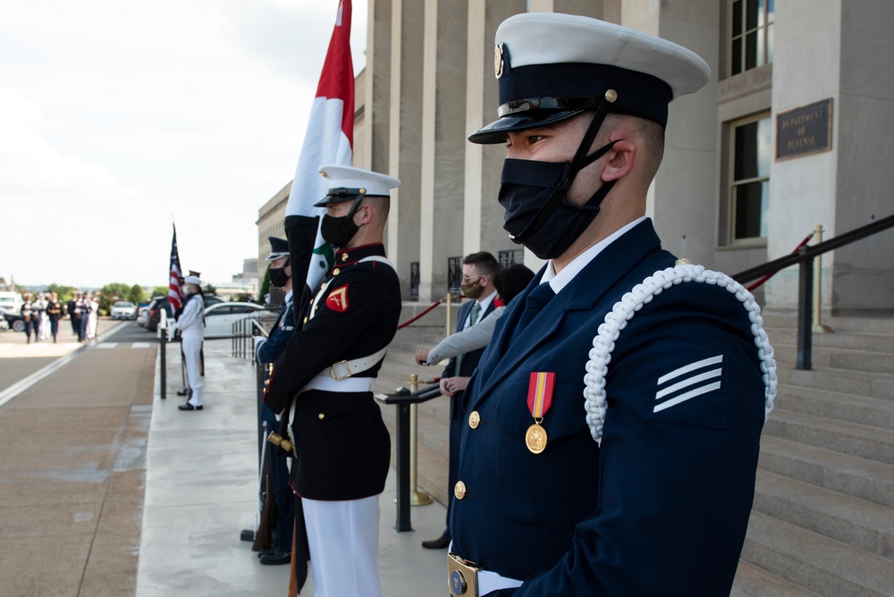 SecDef bilateral meeting with Iraq Minister of Defense Juma’a al-Jaburi