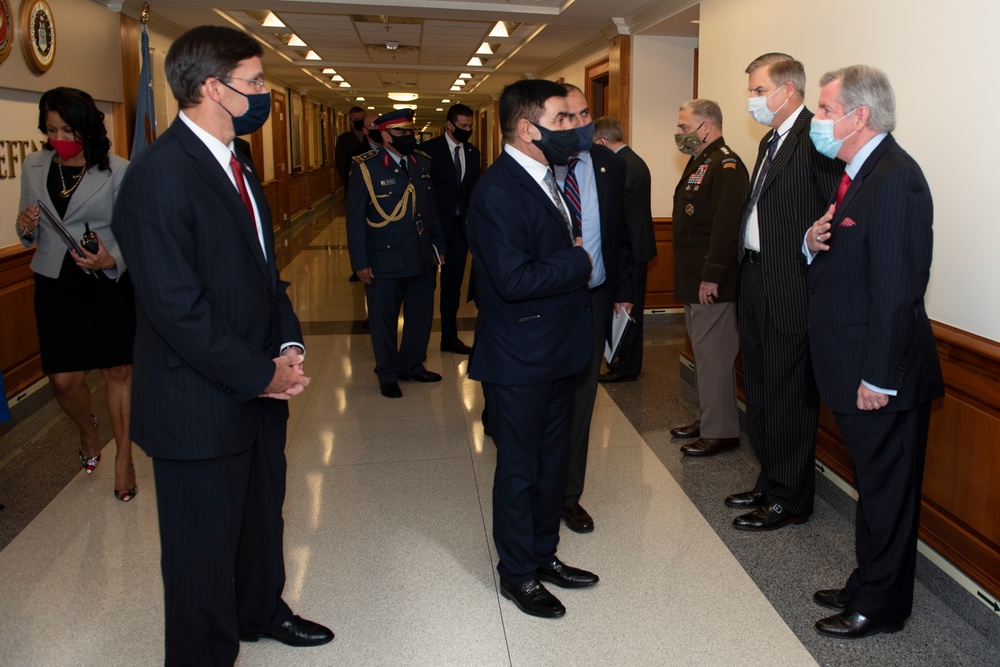 SecDef bilateral meeting with Iraq Minister of Defense Juma’a al-Jaburi