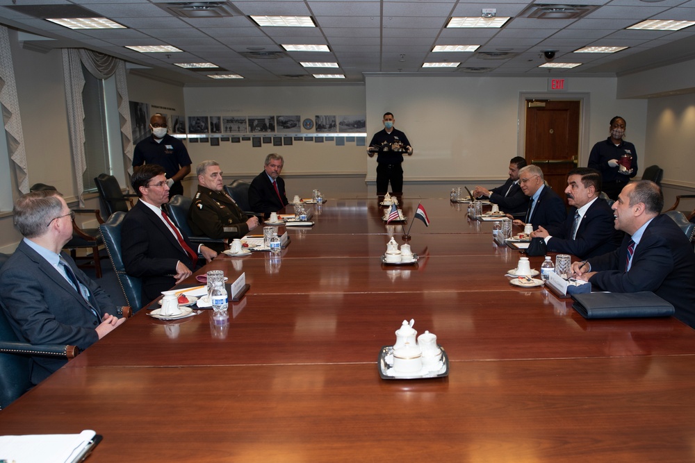 SecDef bilateral meeting with Iraq Minister of Defense Juma’a al-Jaburi