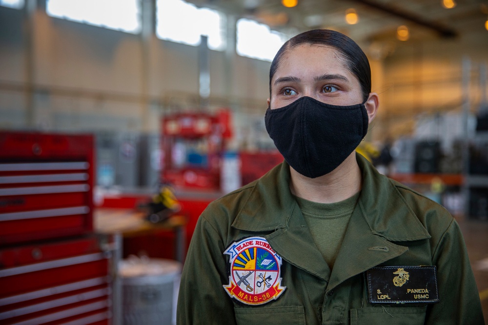 Lance Cpl. Selena Paneda shares her story as a helicopter dynamic component mechanic