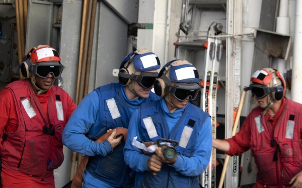 USS PHILIPPINE SEA CRASH AND SALVAGE DRILL