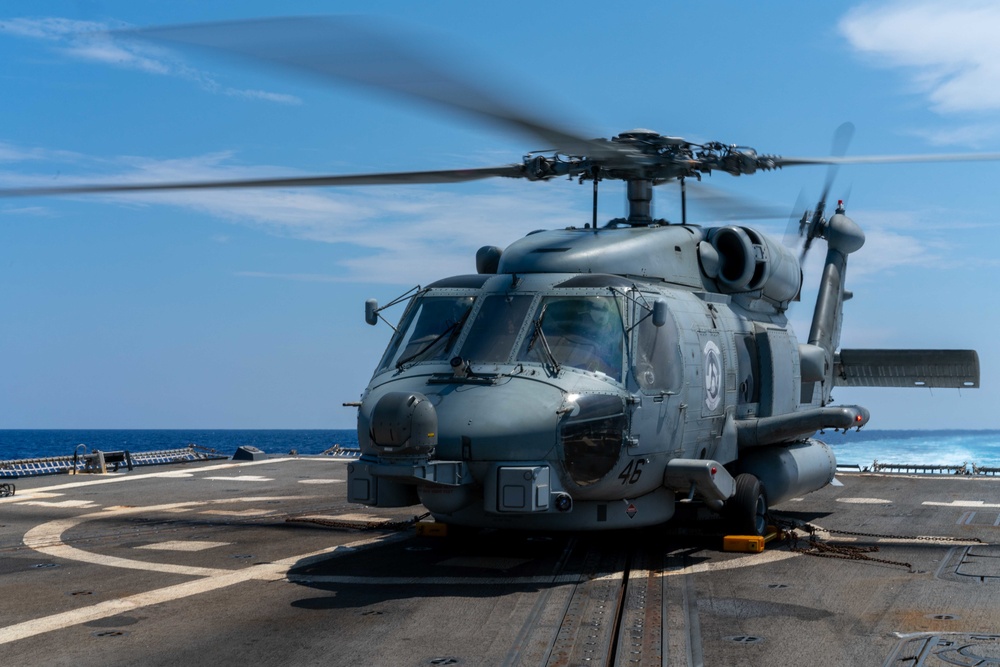 USS Halsey Conducts Flight Operations