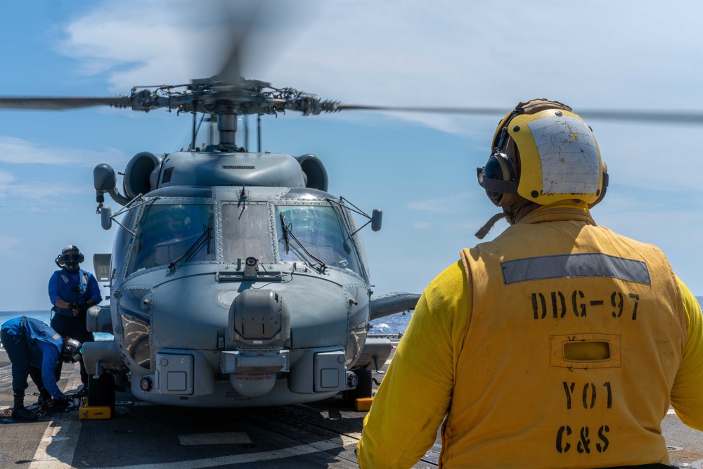 USS Halsey Conducts Flight Operations