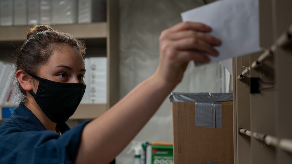 USS Halsey Conducts Mail Operations