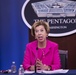 Under Secretary of Defense for Acquisition &amp; Sustainment Ellen Lord briefs the media.