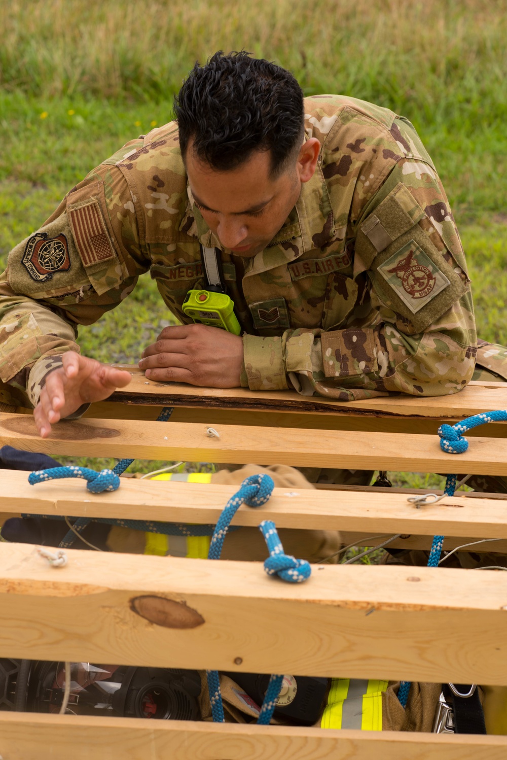 87th CEG Firefighters Train Army 369th Engineer Detachment Firefighting Platoon