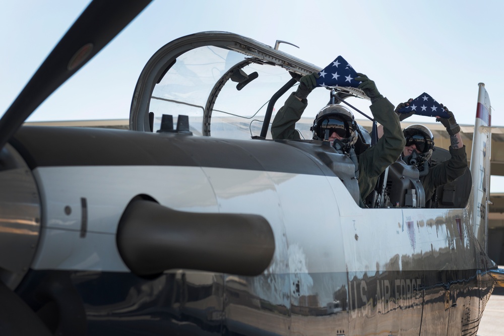 Laughlin pilots honor families of CBP lost to COVID-19 with flag flight