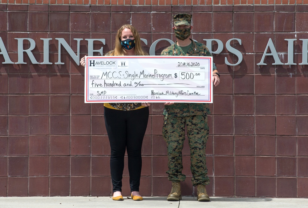 Havelock Chamber of Commerce Military Affairs Committee donation