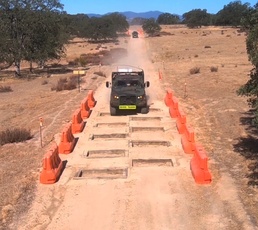 JLTV at Potholes Obstacle