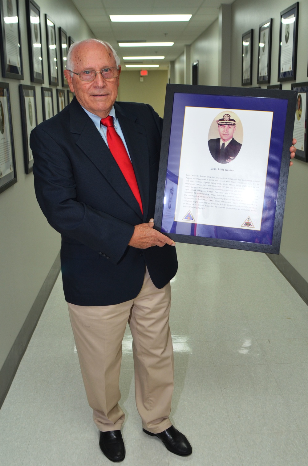 Retired Capt. Billie Gunter Inducted into NAS Kingsville Hall of Heroes
