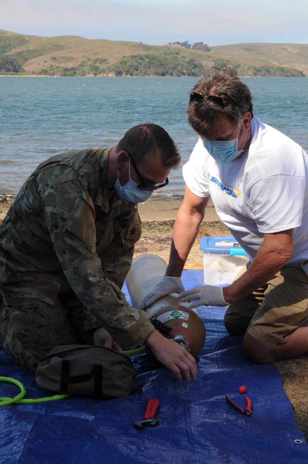 STARBASE Sacramento staff launch weather balloon at Blakes Landing, Calif.