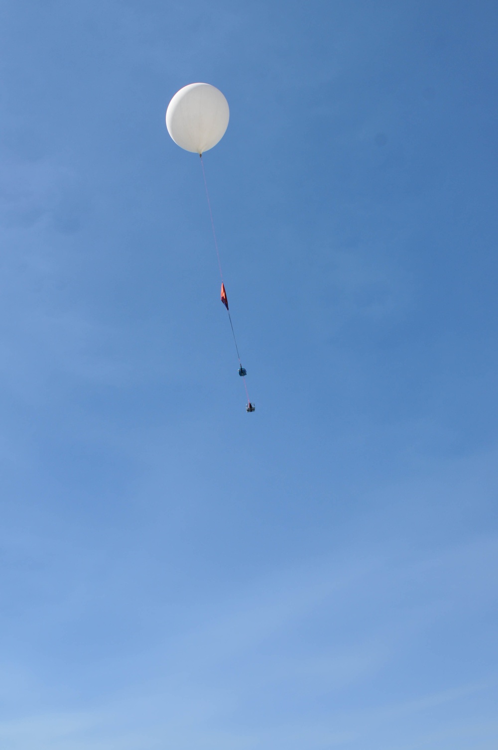 STARBASE Sacramento staff launch weather balloon at Blakes Landing, Calif.