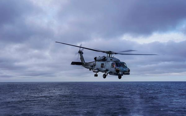 U.S. Coast Guard, Royal Danish navy conduct helicopter operations in Atlantic
