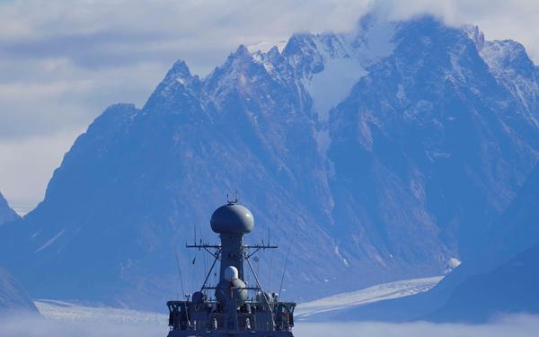 HDMS Triton approaches Greenland during Operation Nanook