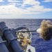 HMAS Arunta conducts a gunnery training on Ex RIMPAC20