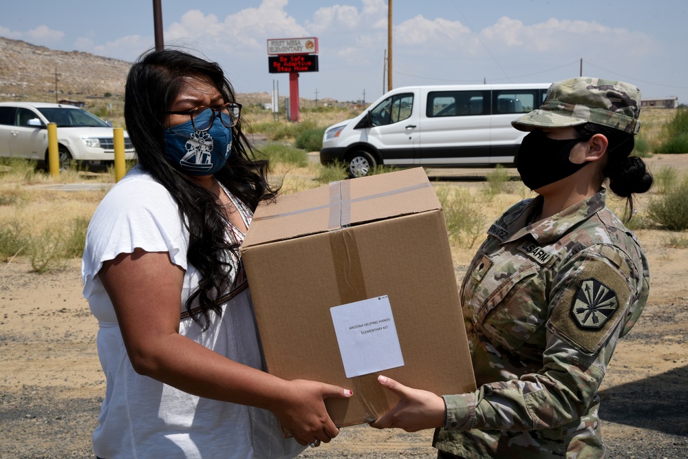 Arizona National Guard delivered school supplies to the Hopi Tribe