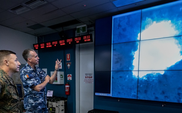 MRF-D commander reviews B-1B airstrike footage