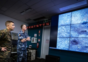 MRF-D commander reviews B-1B airstrike footage