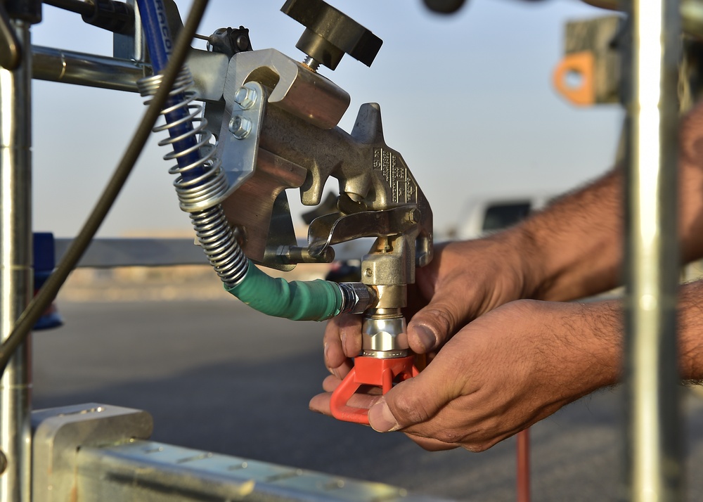 378 ECES paint new UH-60 helipad