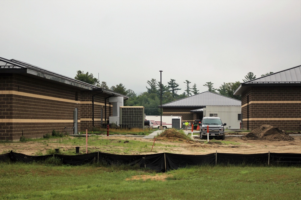 Work on five new battle simulations buildings continues in 200 block at Fort McCoy