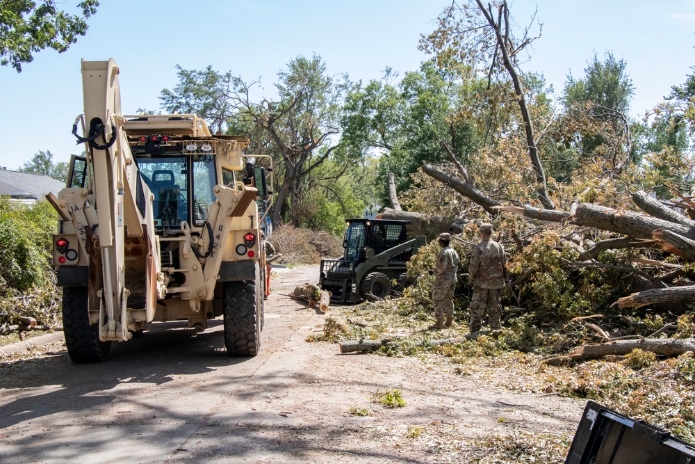 Iowa National Guard derecho cleanup continues