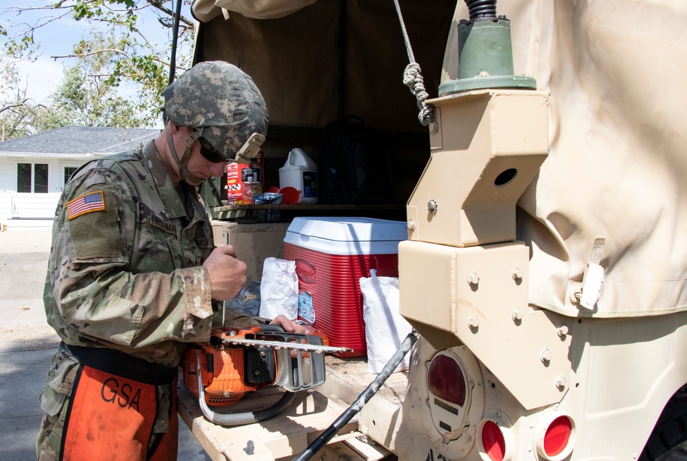 Iowa National Guard derecho cleanup continues