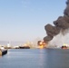 Coast Guard crews respond to dredge fire in the Port of Corpus Christi Ship Channel,