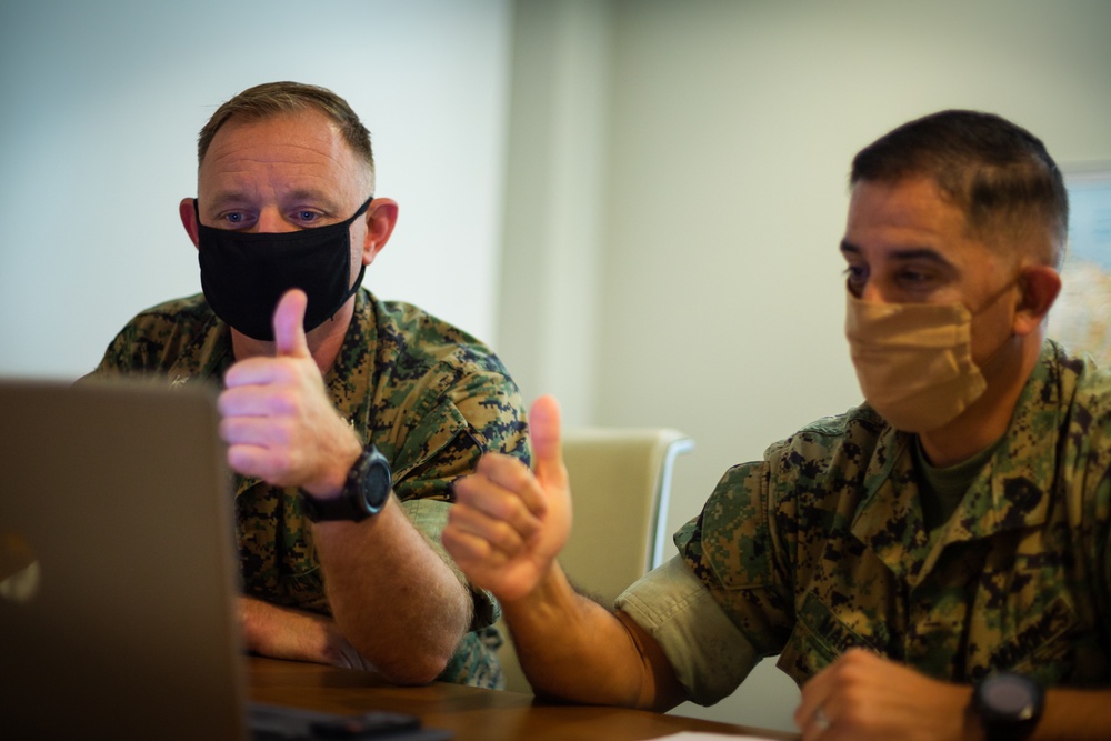 US Marines hosts COVID-19 class with Argentinian navy