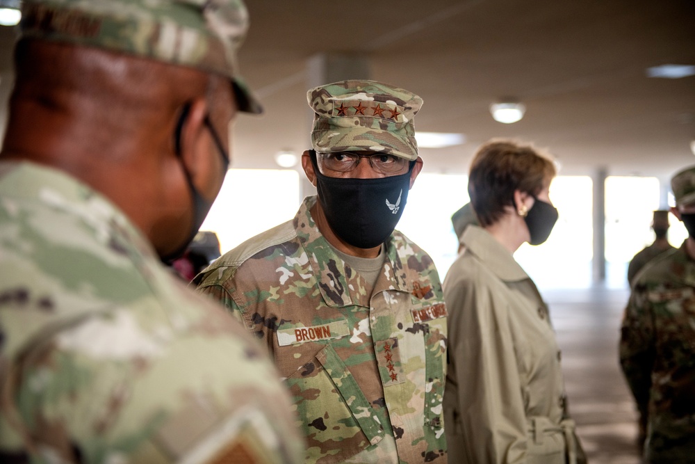 Air Force top officials visit JBSA missions for first combined trip
