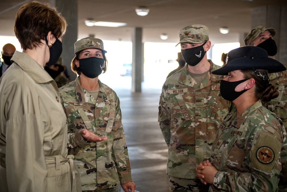 Air Force top officials visit JBSA missions for first combined trip